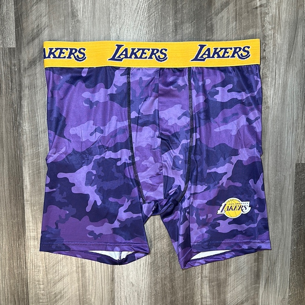 Los Angeles Lakers NBA Camo Boxer Brief - XL